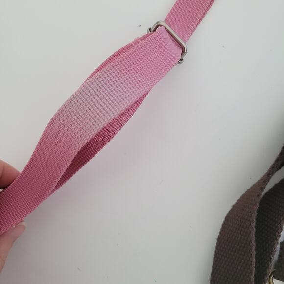 Unbranded Replacement Straps Lot Of 3 Shoulder Crossbody Bag Brown Pink Nylon - Picture 4 of 4